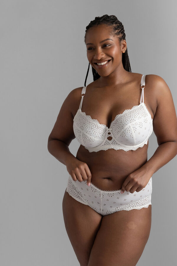 Dorina Lace underwired balconette bra brown