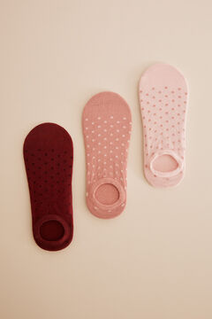 Womensecret 3-pack polka-dot cotton no-show socks printed