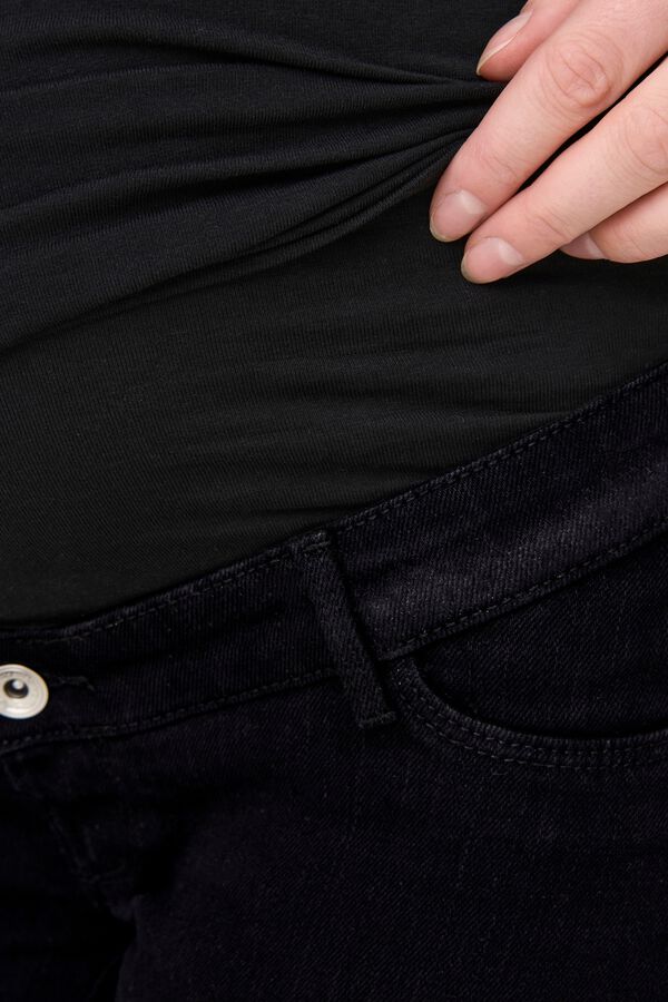 Only Maternity Wide leg maternity jeans black