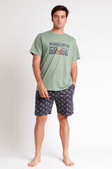Womensecret STAR WARS Mandalorian Grogu short-sleeved pyjamas for men zöld