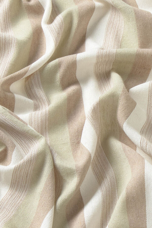 Calma House Green striped cotton bedspread Luxor 180x260 green