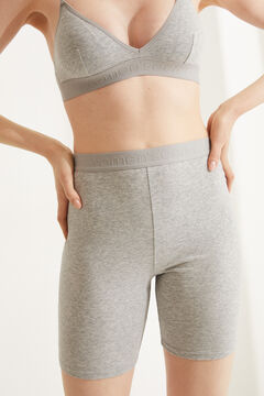 Womensecret Pantalon cycliste coton biologique gris gris