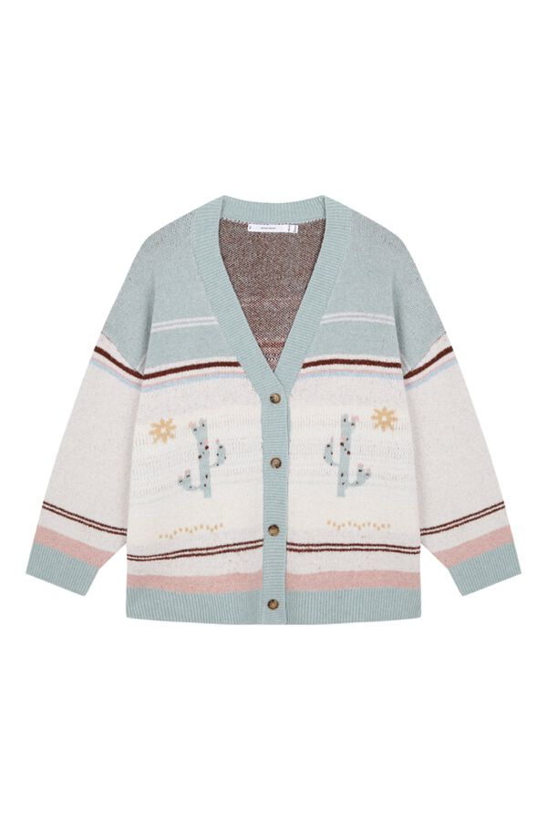 Women'secret Short knit cardigan robe printed