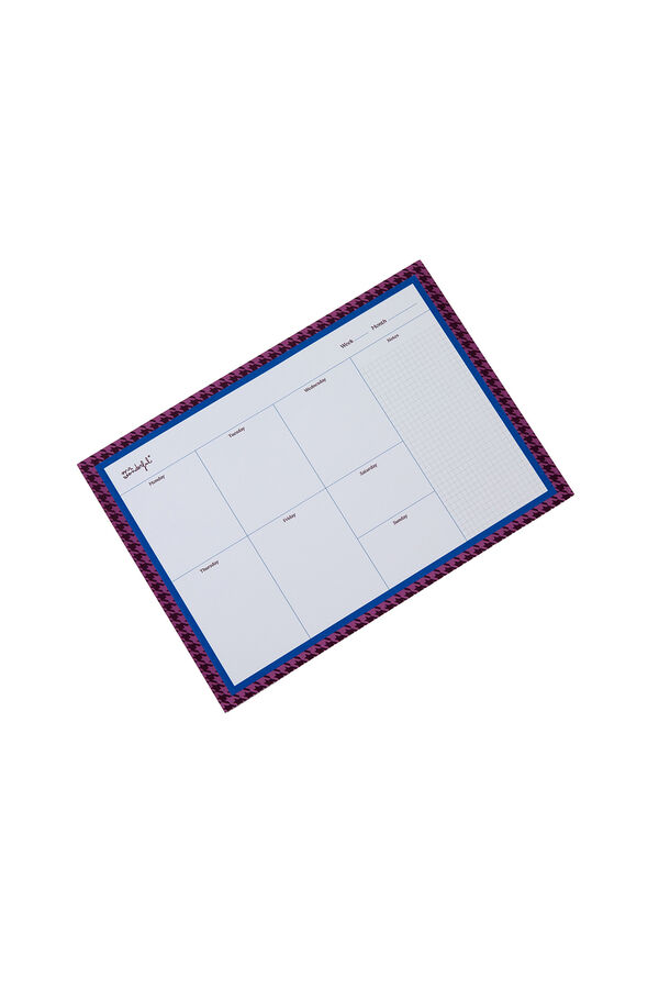 Mr. Wonderful Weekly Desktop Planner - Houndstooth printed