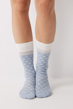 Womensecret Pink striped long socks pink