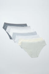 Women'secret Pack 7 bragas anchas algod&oacute;n lisas white