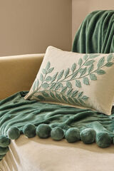 Textura Manta polar pompons verde