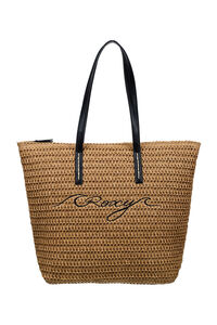 Roxy Bolso rafia playa asas y texto