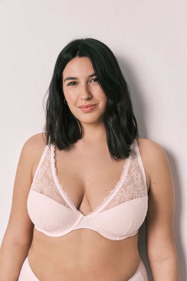 Women'secret Sujetador halter encaje rosa INTUITIVE rosa