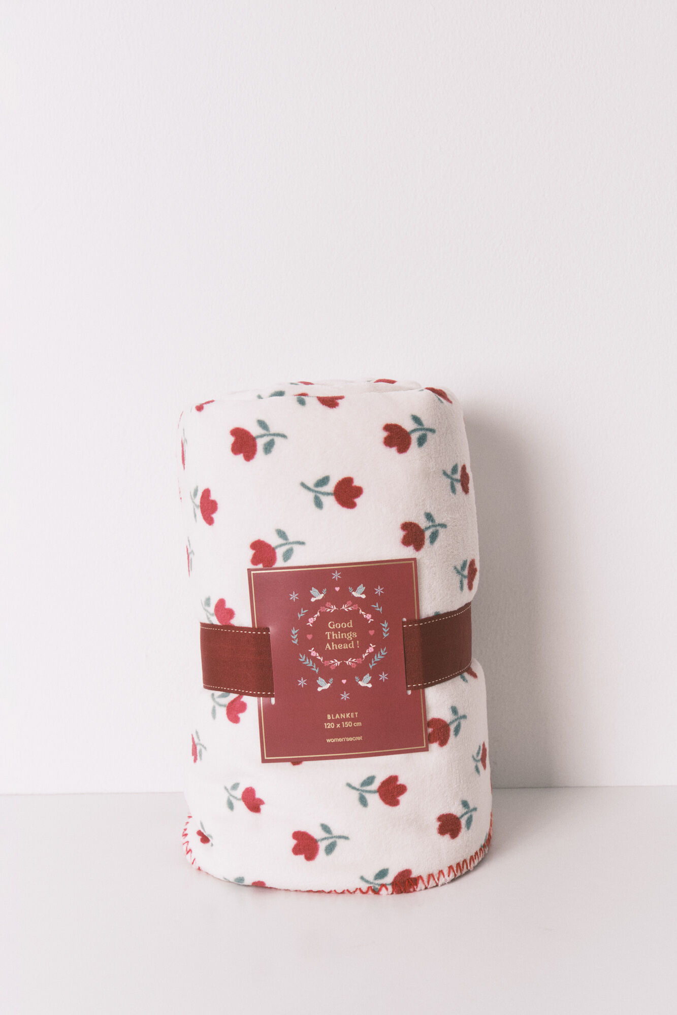 Women'secret Super soft floral Christmas print blanket