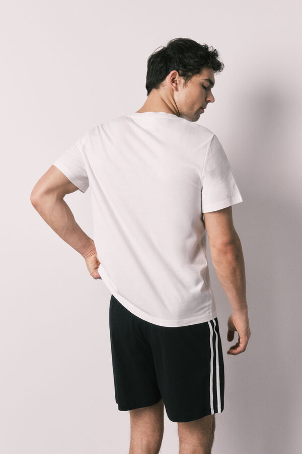 Women'secret Snoopy cotton short men's pyjamas beige