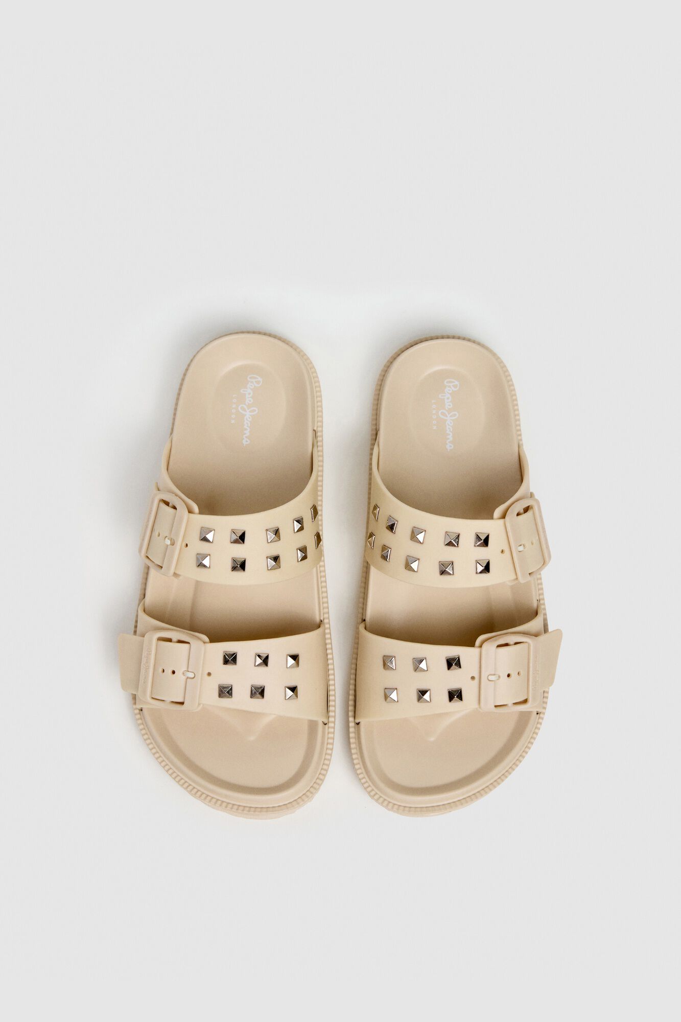 Pepe Jeans Sandalia doble tira tachas