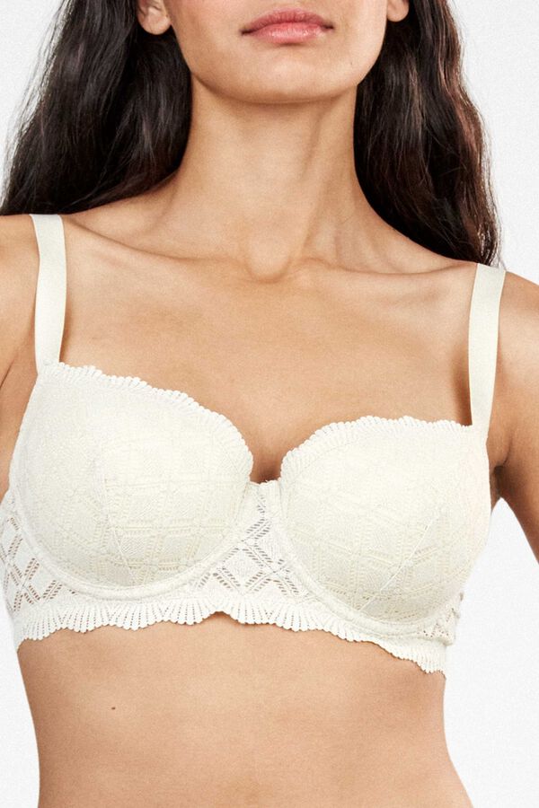 Gisela Lace full cup bra brown