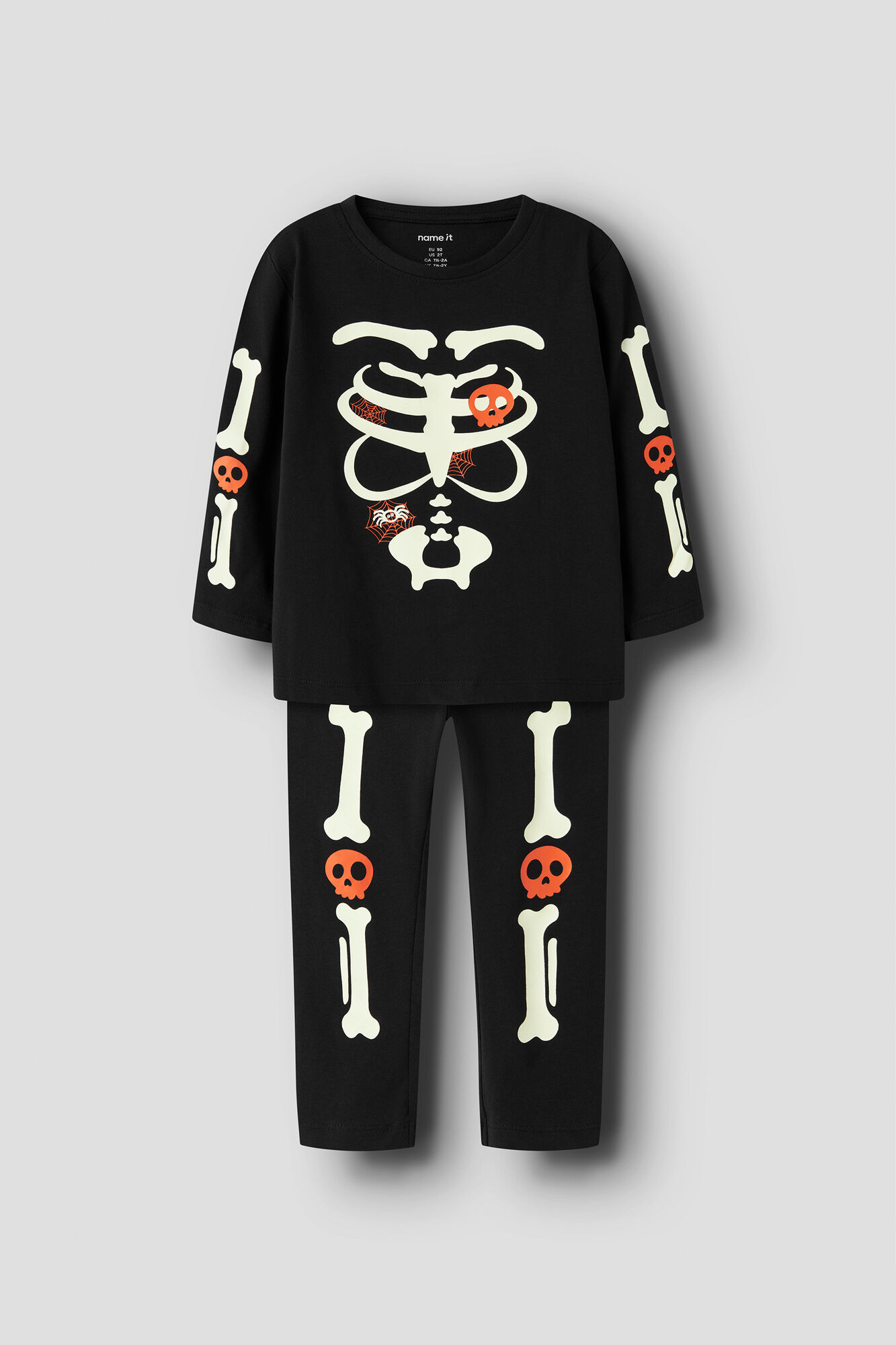 Name It Pijama manga larga glow in the dark Halloween