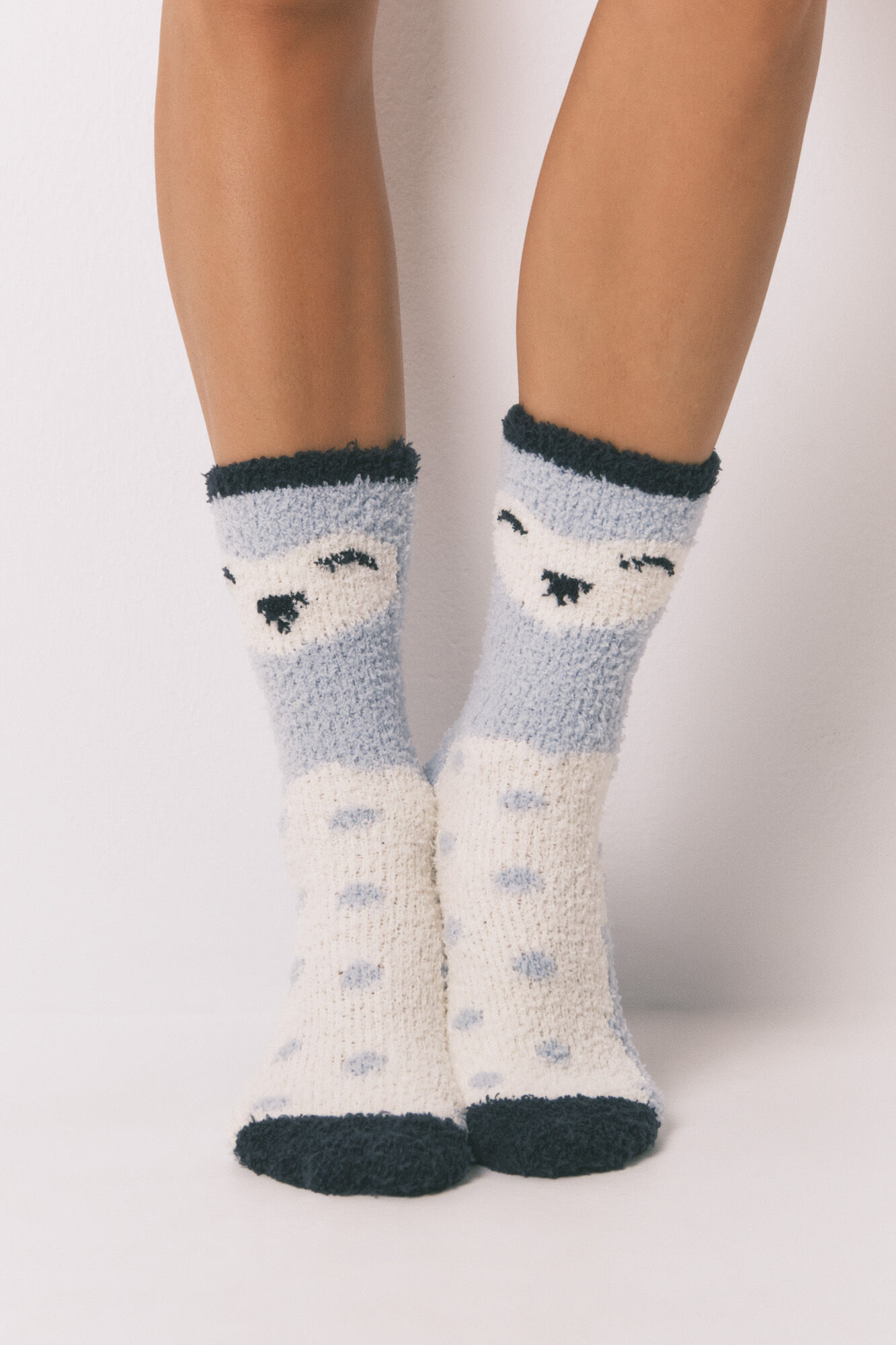 Women'secret Medium blue bird long socks