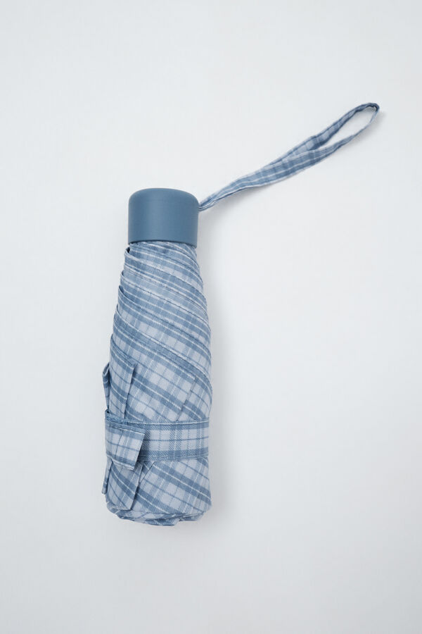 Women'secret Plaid mini umbrella blue