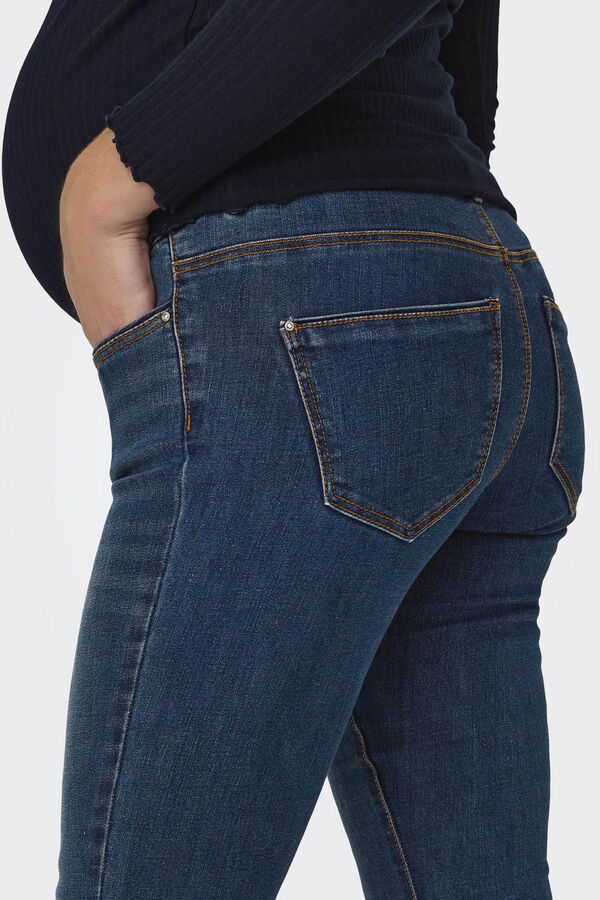 Only Maternity Skinny maternity jeans with high belly blue