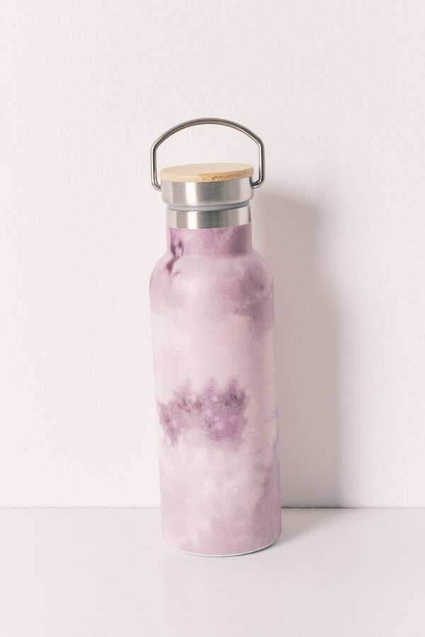 Women'secret Pink stainless steel printed bottle pink