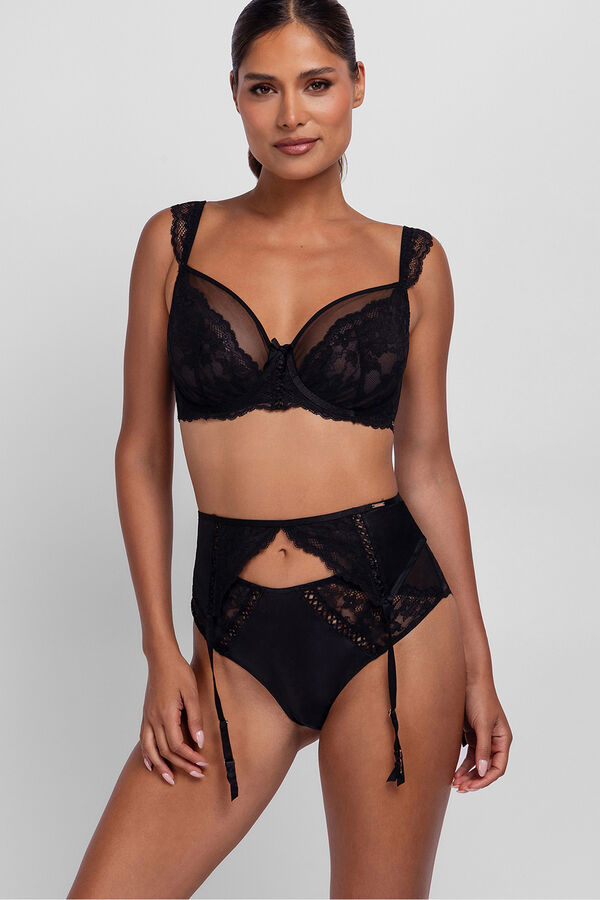 Dorina Cinta-liga de cetim Lyra preto