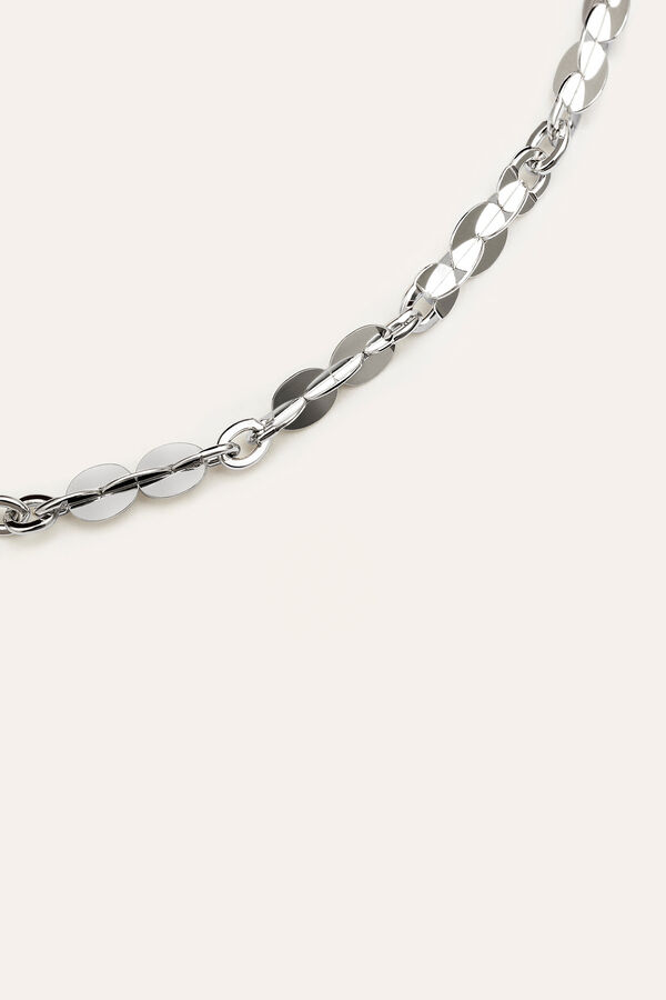 Singularu Silberne Dazzle-Halskette Grau