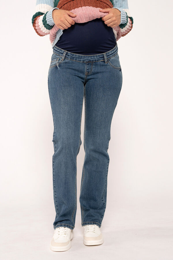Womensecret Jeans pré-mamã retas barriga alta azul