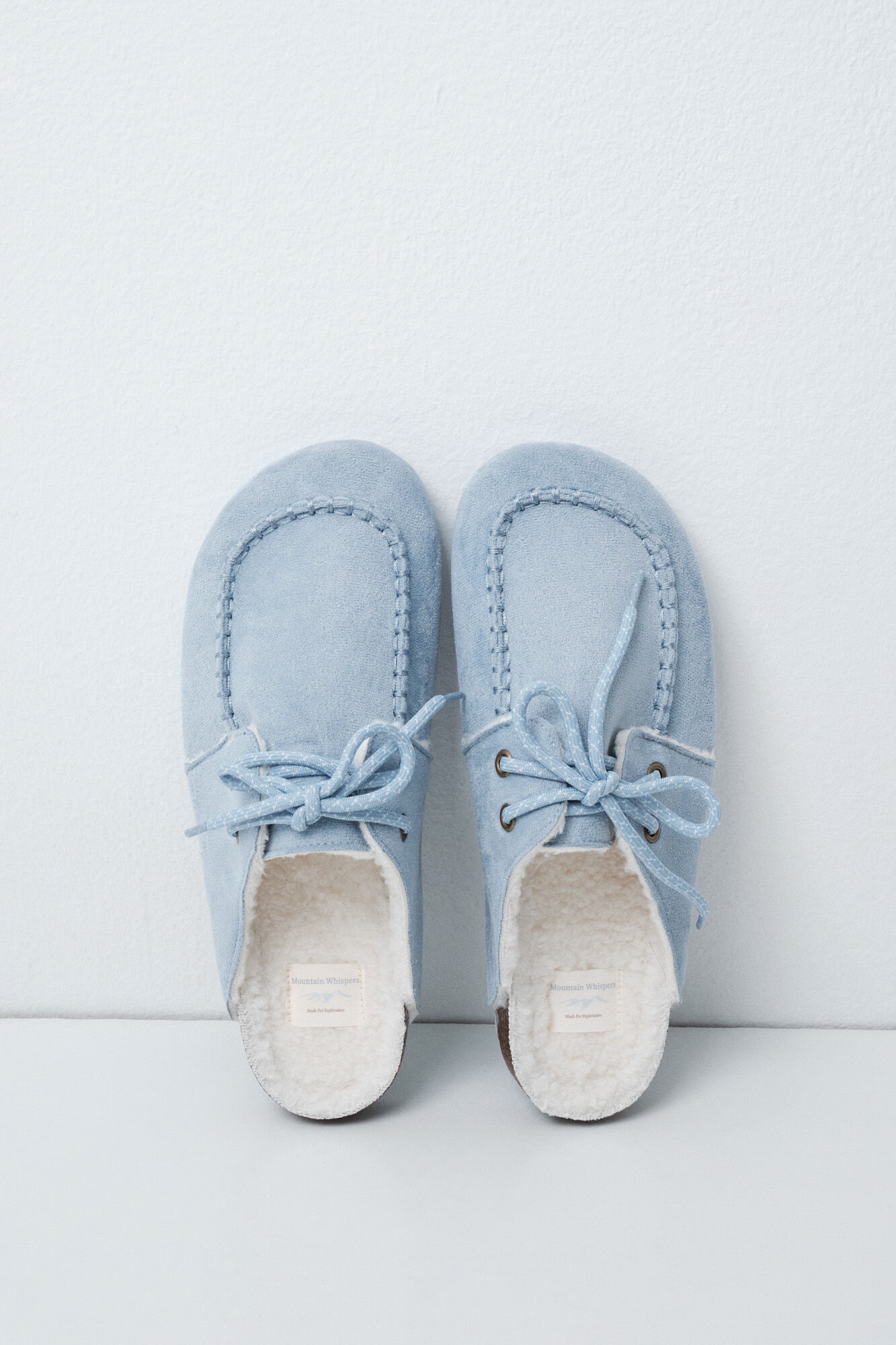 Women'secret Blue lined loafer slippers