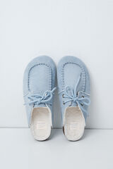 Women'secret Blue lined loafer slippers blue