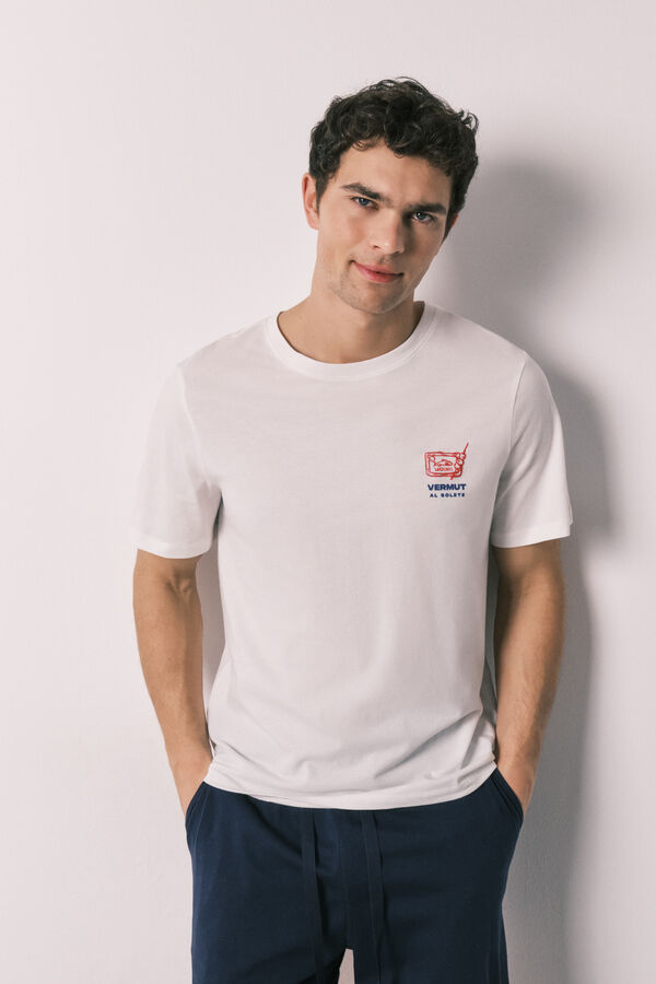 Women'secret Vermouth cotton men's short pyjamas beige