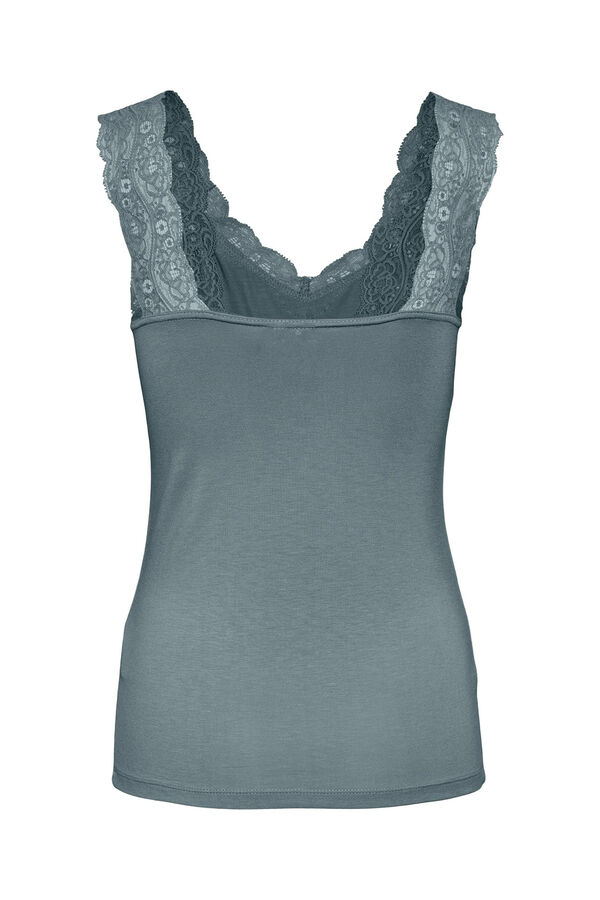 Pieces Top lencero tirantes gris