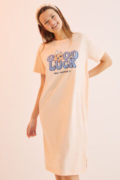 Womensecret Orange Snoopy nightgown in 100% cotton red