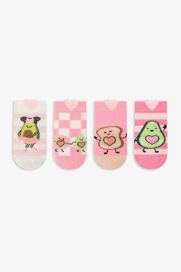 Penti Pack 4 calcetines cortos aguacate estampado