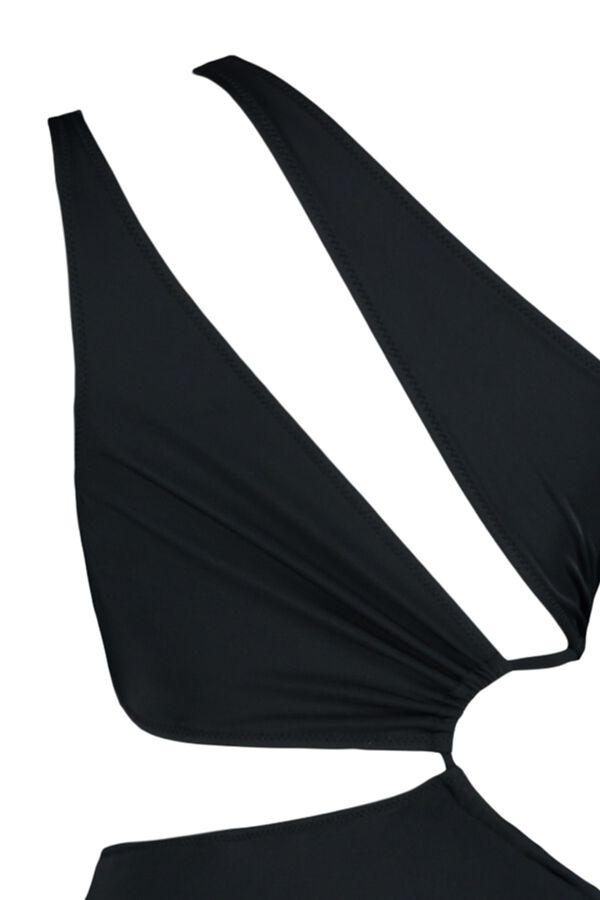 Trendyol Ba&ntilde;ador trikini asim&eacute;trico cut-out negro