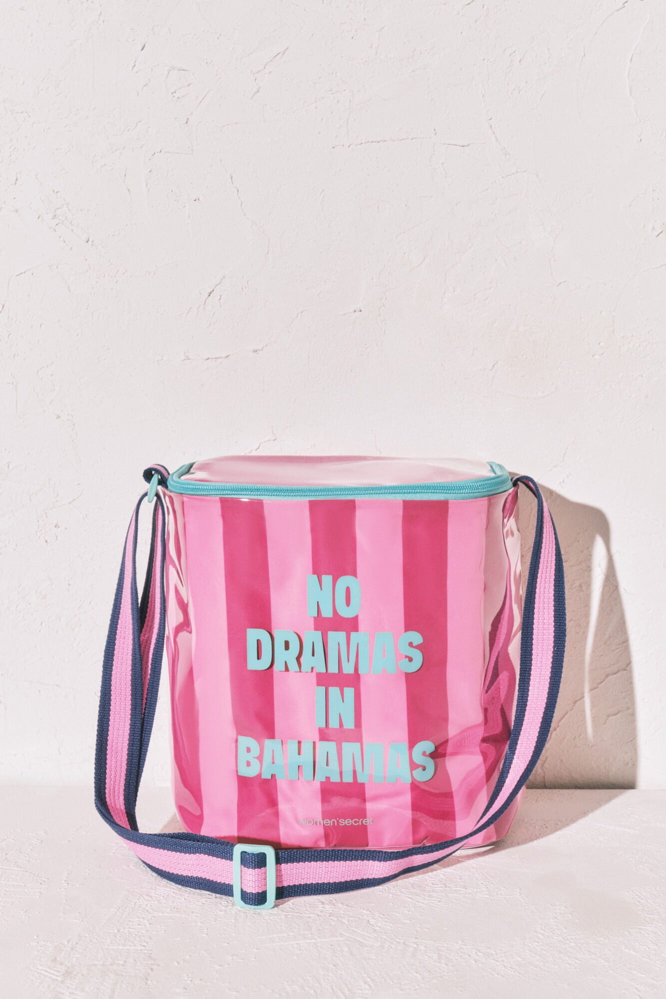 Women'secret Pink striped cooler bag