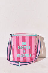 Women'secret Pink striped cooler bag pink