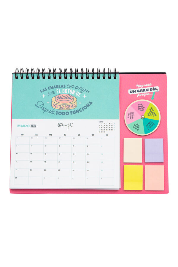 Mr. Wonderful Calend&aacute;rio de mesa com roleta 2025 - 2025: Deixe a a&ccedil;&atilde;o come&ccedil;ar! estampado