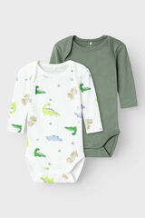 Womensecret Pack of baby boy dinosaur bodysuits green