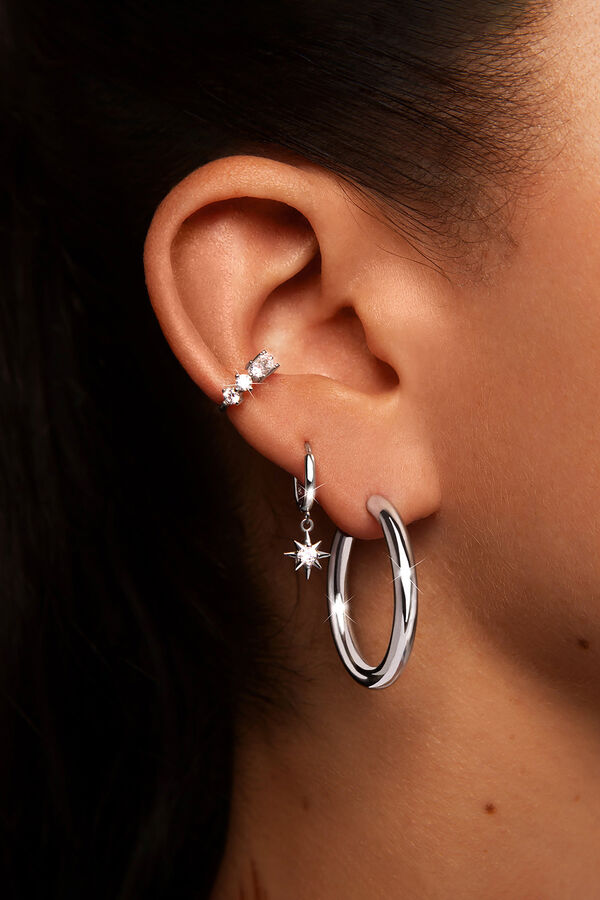 Womensecret Silver Polar Star Earrings szürke