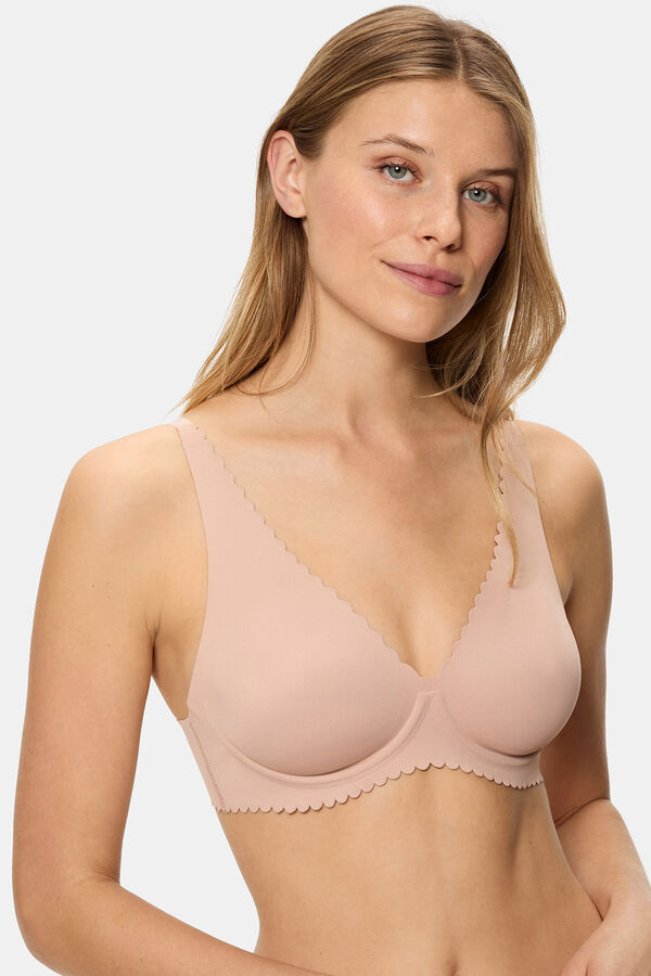 DIM Sujetador tri&aacute;ngulo con aros de microfibra  beige