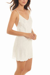 Ivette Bridal Jacquard joy short nightgown beige