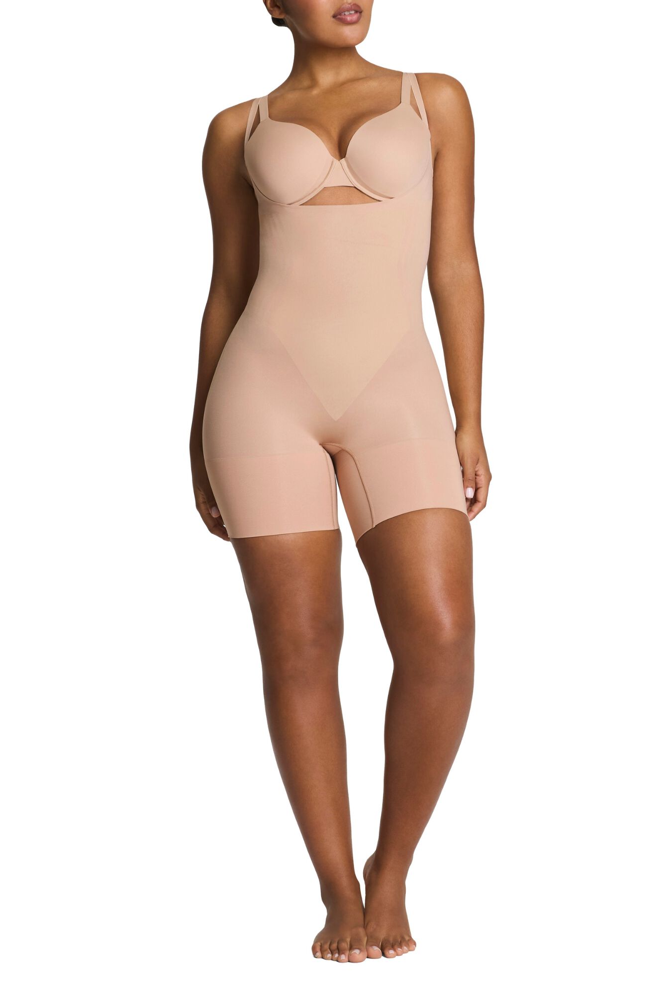 Spanx Shapewear-Body mit Ausschnitt