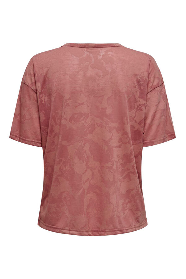 Only Play Camiseta t&eacute;cnica transparente de manga curta rosa