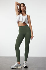 Trendyol Legging esportiva longa de compress&atilde;o extra com c&oacute;s el&aacute;stico na cor c&aacute;qui bege