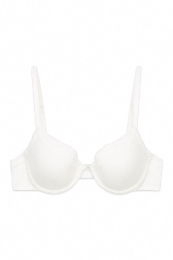 Women'secret Beli klasični grudnjak sa punjenjem od pamuka BEAUTIFUL Bela