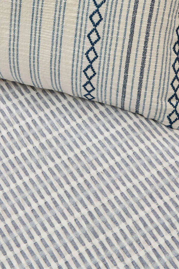 Womensecret Two-tone cotton bedspread kék