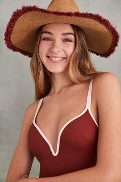 Womensecret Sombrero rústico natural nude