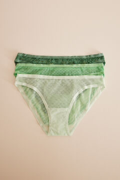 Womensecret 3-pack of classic lace panties green