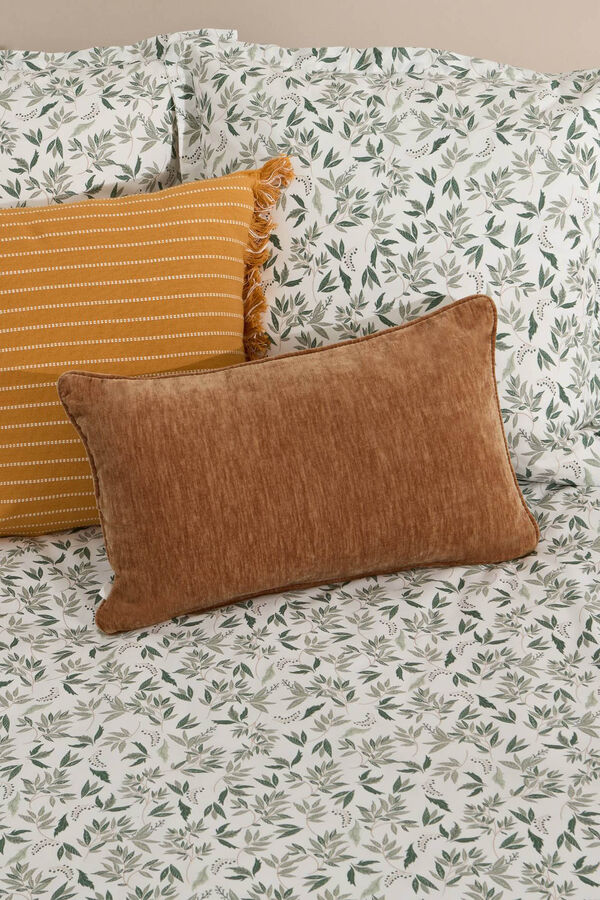 Womensecret Bettbezug Blätter Baumwolle. Bett 80-90 cm. Weiß