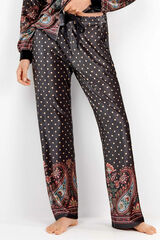 Gisela Cal&ccedil;a de pijama de veludo branco