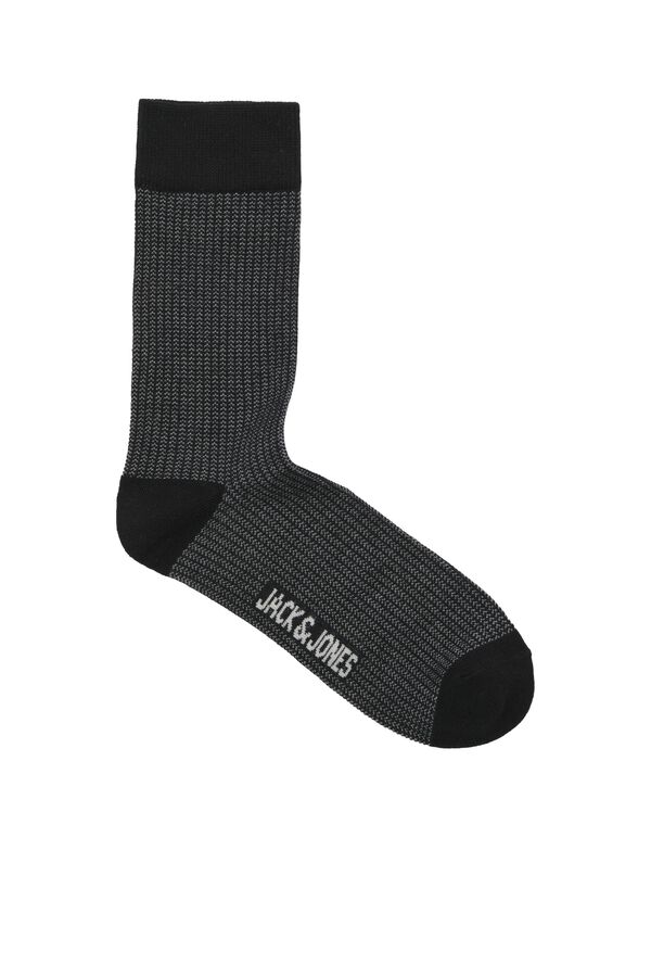 Jack & Jones Ribbed cotton sock pack black