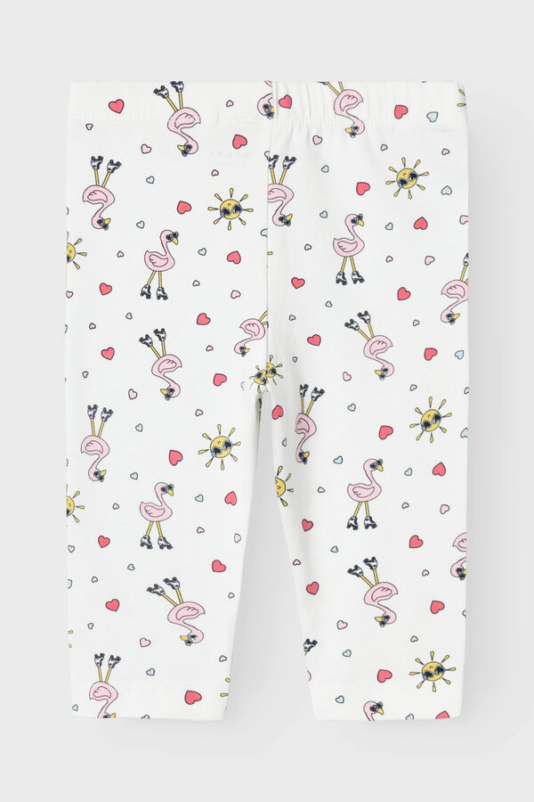 Womensecret Girls' flamingo leggings blanc